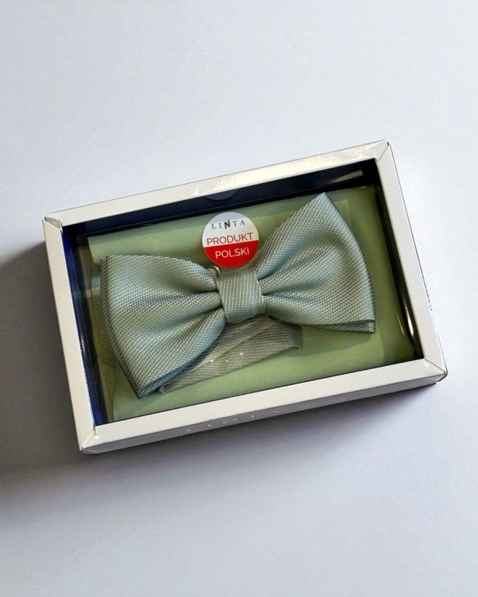 Elegants žakarda tauriņš – gaiši zaļā krāsā